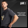 image:imageGAME 7 NHL Mens X NHL Mens Officially Licensed Graphic Short Sleeve Lightweight Classic Crew Neck Cotton TShirtBlack