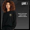 image:imageGAME 7 NHL Womens X NHL Womens Officially Licensed Long Sleeve Crew Neck Cotton TShirtBlack