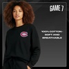 image:imageGAME 7 NHL Womens X NHL Womens Officially Licensed Long Sleeve Crew Neck Cotton TShirtBlack
