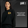 image:imageGAME 7 NHL Womens X NHL Womens Officially Licensed Long Sleeve Crew Neck Cotton TShirtBlack