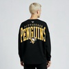image:imageGAME 7 NHL Womens X NHL Womens Officially Licensed Long Sleeve Crew Neck Cotton TShirtBlack