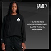 image:imageGAME 7 NHL Womens X NHL Womens Officially Licensed Long Sleeve Crew Neck Cotton TShirtBlack