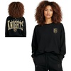 image:imageGAME 7 NHL Womens X NHL Womens Officially Licensed Long Sleeve Crew Neck Cotton TShirtBlack