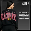 image:imageGAME 7 NHL Womens X NHL Womens Officially Licensed Long Sleeve Crew Neck Cotton TShirtBlack