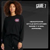 image:imageGAME 7 NHL Womens X NHL Womens Officially Licensed Long Sleeve Crew Neck Cotton TShirtBlack
