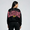 image:imageGAME 7 NHL Womens X NHL Womens Officially Licensed Long Sleeve Crew Neck Cotton TShirtBlack