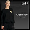 image:imageGAME 7 NHL Womens X NHL Womens Officially Licensed Long Sleeve Crew Neck Cotton TShirtBlack