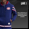 image:imageGAME 7 NHL mens X Nhl Mens Officially Licensed Long Sleeve Zip Up Hooded Fleece SweatshirtBlue