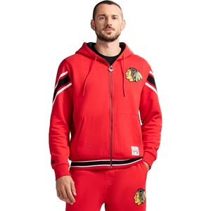 image:imageGAME 7 NHL mens X Nhl Mens Officially Licensed Long Sleeve Zip Up Hooded Fleece SweatshirtRed